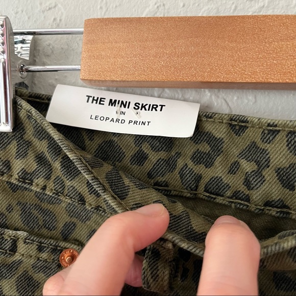 NWT Zara Leopard Print Mini Skirt Green M - Picture 11 of 15